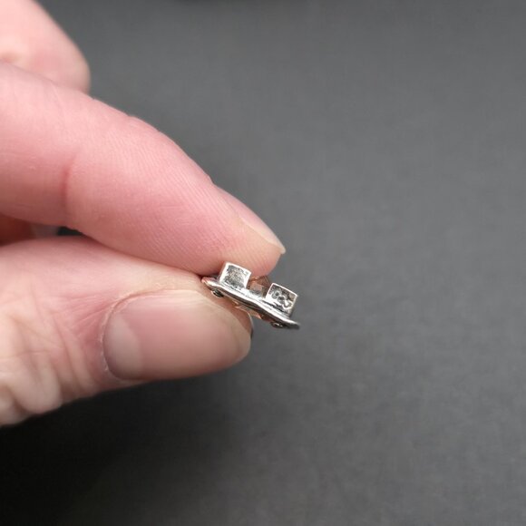 Sterling Silver Quality Cubic Zirconia Brown Earrings A7011 - Picture 6 of 8